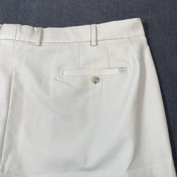 Peter Millar Beige Mens Tailored Chino Golf Shorts Size 42 Striped Lining Button - Picture 9 of 12